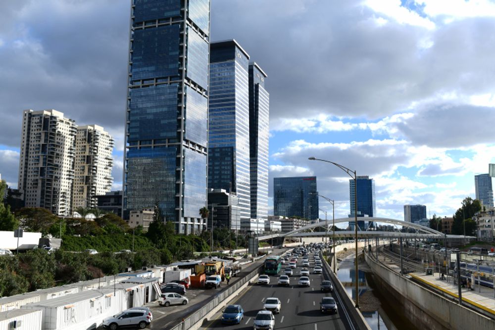 Traffic on a highway in Tel Aviv, Israel, on January 20, 2022.