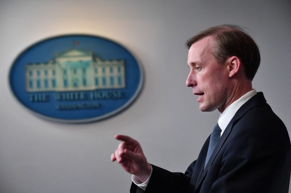 National Security Adviser Jake Sullivan speaks during the daily press briefing on December 7, 2021, in the Brady Briefing Room of the White House in Washington DC, US.