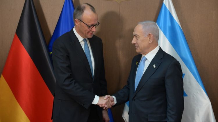 Benjamin Netanyahou et Friedrich Merz à Jérusalem, le 07.12.2025