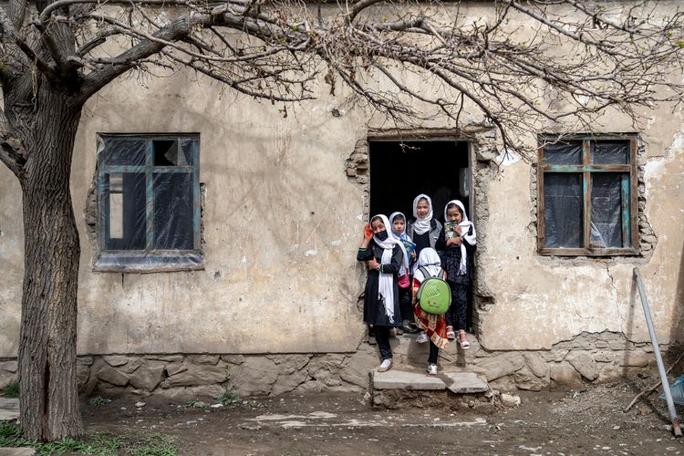 Schoolgirls in Kabul, Afghanistan.