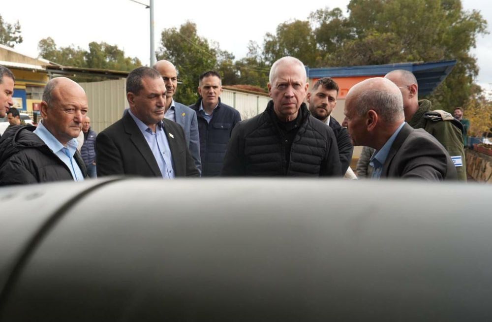 FILE - Minister of Defense of Israel, Yoav Gallant visits Elbit Systems.