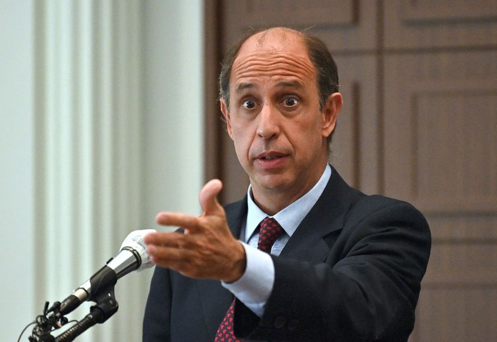 United Nations special rapporteur on human rights in North Korea, Tomas Ojea Quintana, speaks during a press conference, in Seoul, South Korea, on February 23, 2022.