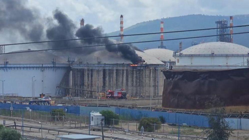 Un impact de missile à la raffinerie de pétrole Bazan de Haïfa, le 30.03.2026