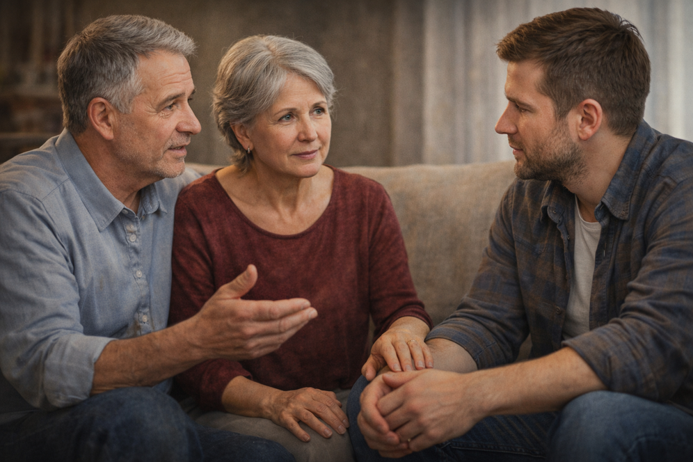 שיחה בין הורים לילד בוגר, אילוסטרציה