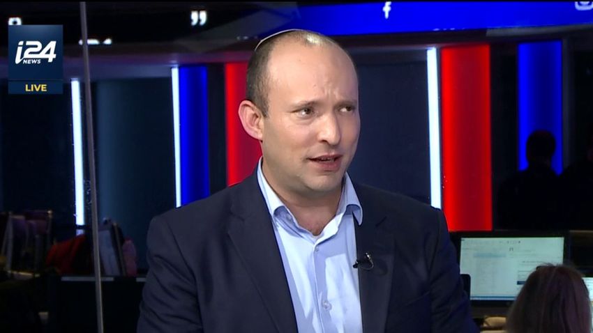 Education Minister Naftali Bennett speaking to i24NEWS on April 1, 2019.
