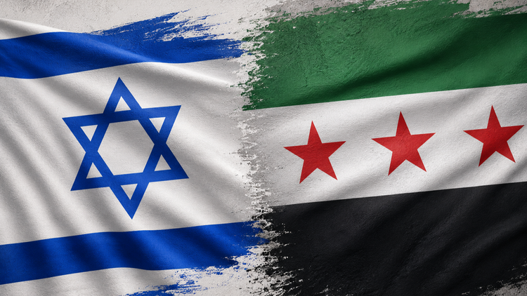Illustration - Drapeaux israélien et syrien