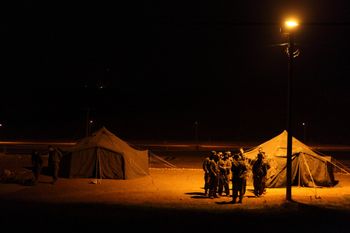 Israeli soldiers of the IDF 'Nahal Haredi' unit seen at the Peles Military Base, in the Northern Jordan valley.