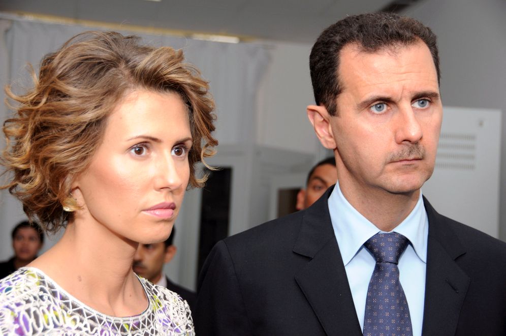 Former Syrian president Bashar al-Assad and first lady Asma al-Assad