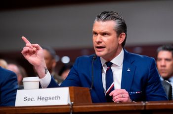 (AP Photo/Cliff Owen) Secretary of Defense Pete Hegseth testifies before the Senate Armed Services Committee, on Capitol Hill, in Washington, Thursday, April 30, 2026