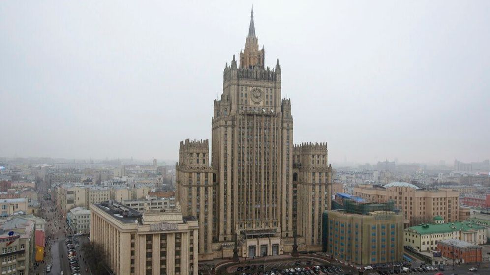 AP Photo/Dmitry Lovetsky FILE - View of the Russian Foreign Ministry building in Moscow, Russia, Sunday, March 1, 2015.