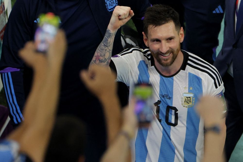 L'attaquant argentin Lionel Messi après la victoire de l'Argentine contre le Mexique au Mondial, le 26 novembre 2022.