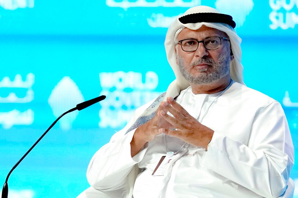 Emirati Foreign Affairs of State Minister Anwar Gargash at the World Government Summit in Dubai, the United Arab Emirates.