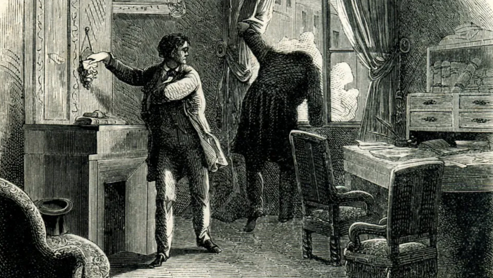 Illustration du détective Auguste Dupin dans La Lettre volée (1864)