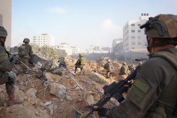 IDF soldiers operating in the Gaza Strip.