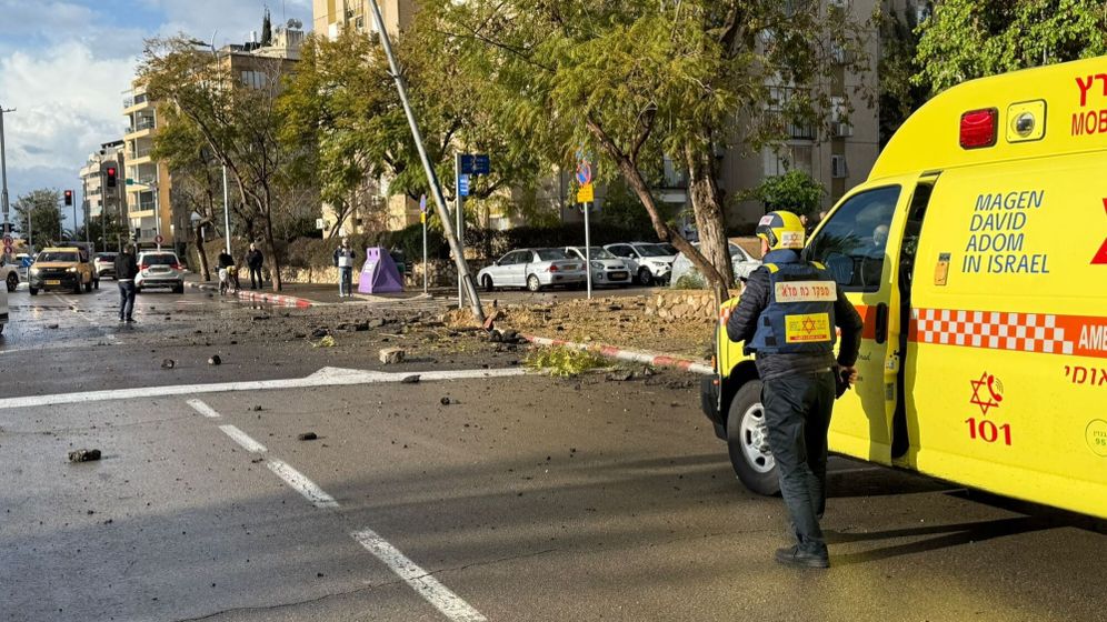 The scene of the interception fragment fall in Holon, 22.03.26
