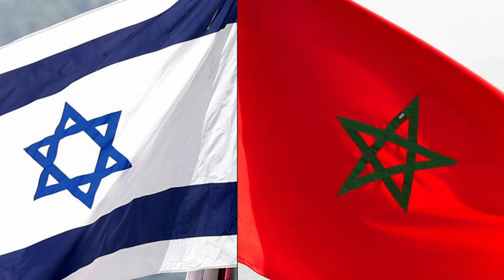 Drapeaux israélien et marocain