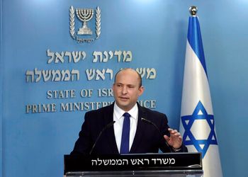 رئيس الوزراء الإسرائيلي نفتالي بينيت القدس يوم الأربعاء ، 14 يوليو ، 2021.