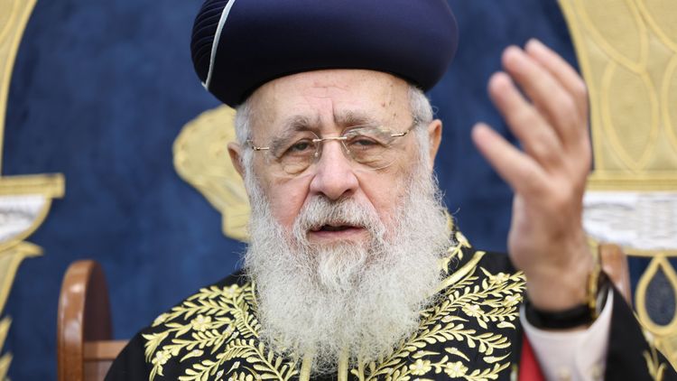 Le chef spirituel du parti Shas, le rabbin Yitzhak Yossef