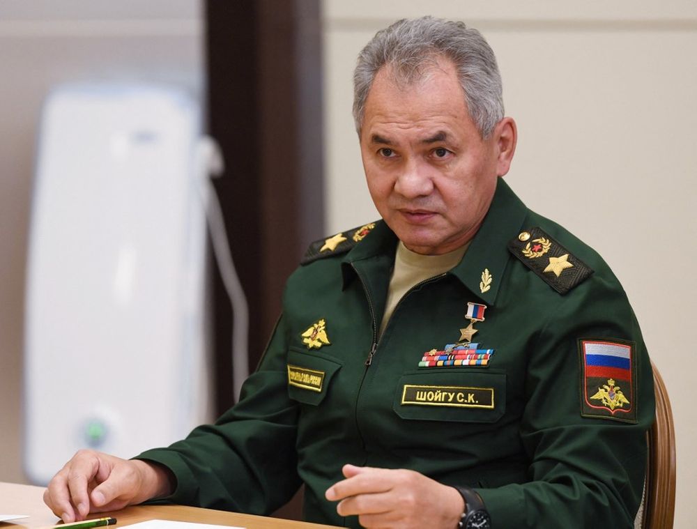 Russian Defense Minister Sergey Shoigu attends a meeting at the Bocharov Ruchei residence in the resort city of Sochi, Russia, on November 10, 2020.