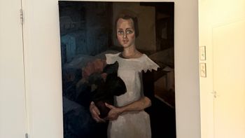 The painting, Portrait of a Young Girl, by the Dutch artist Toon Kelder.