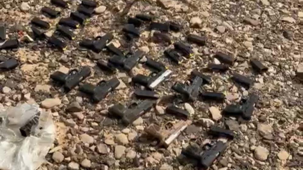police spokeman تم الكشف عن البنية التحتية لتهريب الأسلحة والمخدرات من مصر والأردن
