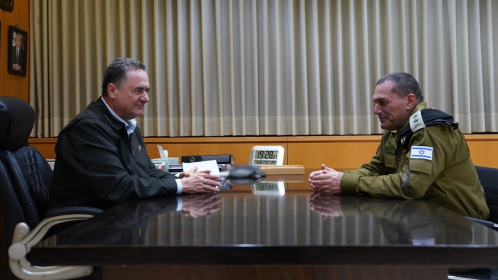 הרמטכ"ל אייל זמיר ושר הביטחון ישראל כ"ץ