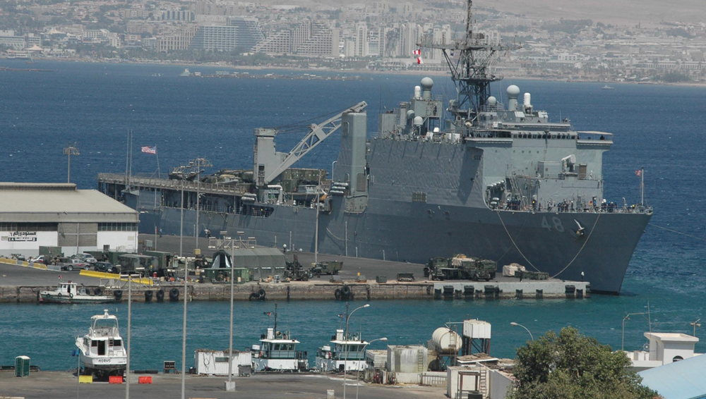 Image d'illustration| Le USS Kearsarge se prépare à quitter le port d'Aqaba en Mer Rouge en Jordanie le 19 août 2005.