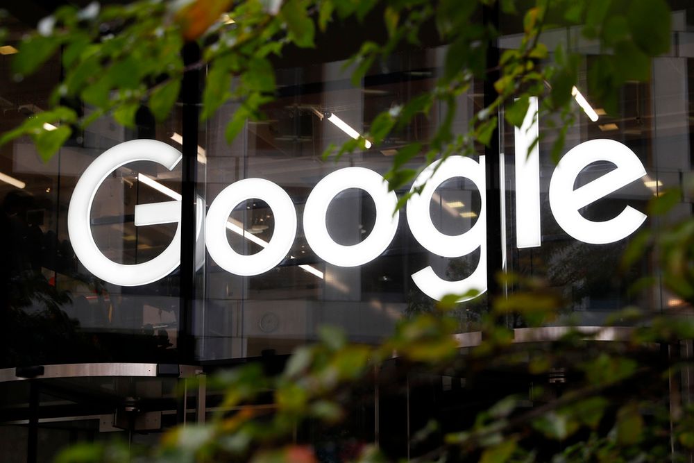 FILE - The Google logo is displayed at their offices in London, UK.