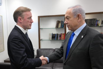 رئيس الوزراء الإسرائيلي نبيامين نتنياهو مع مستشار الأمن القومي الأمريكي جيك سوليفان في تل أبيب 14.12.2023