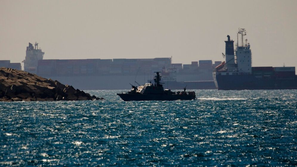 سفينة تابعة للبحرية الإسرائيلية بالقرب من ميناء أشدود، أرشيف