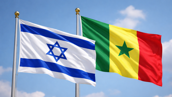 Drapeaux d'Israël et du Sénégal