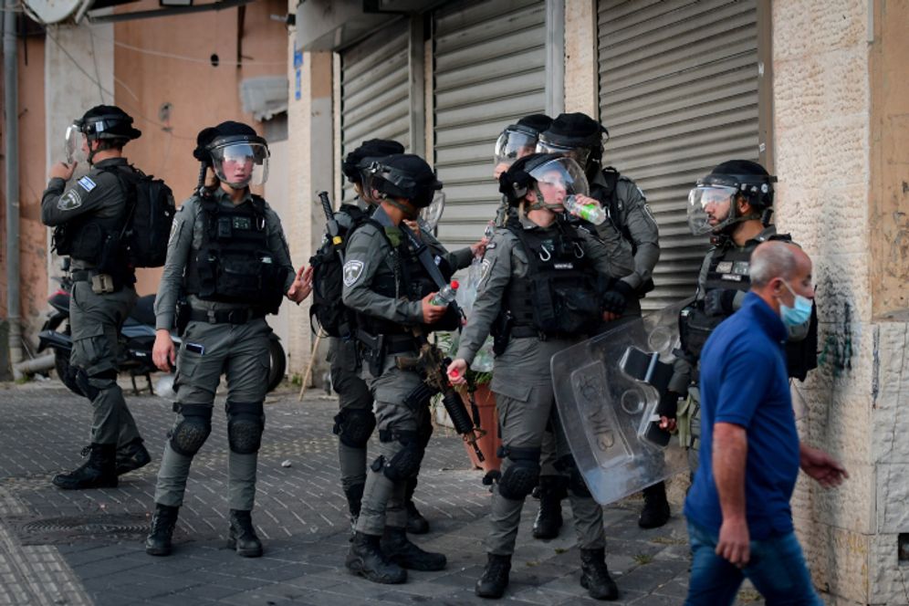 Israel Police officers seen in the port city of Jaffa - May 2021
