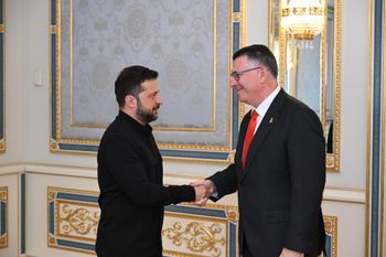 Gideon Sa'ar et Volodymyr Zelensky 