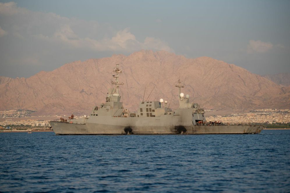 Missile ship deployed by the IDF in the Red Sea area on October 31.