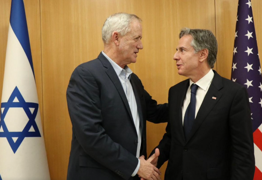 Minister Benny Gantz met with the American Secretary of State, Anthony Blinken in Kirya in Tel Aviv