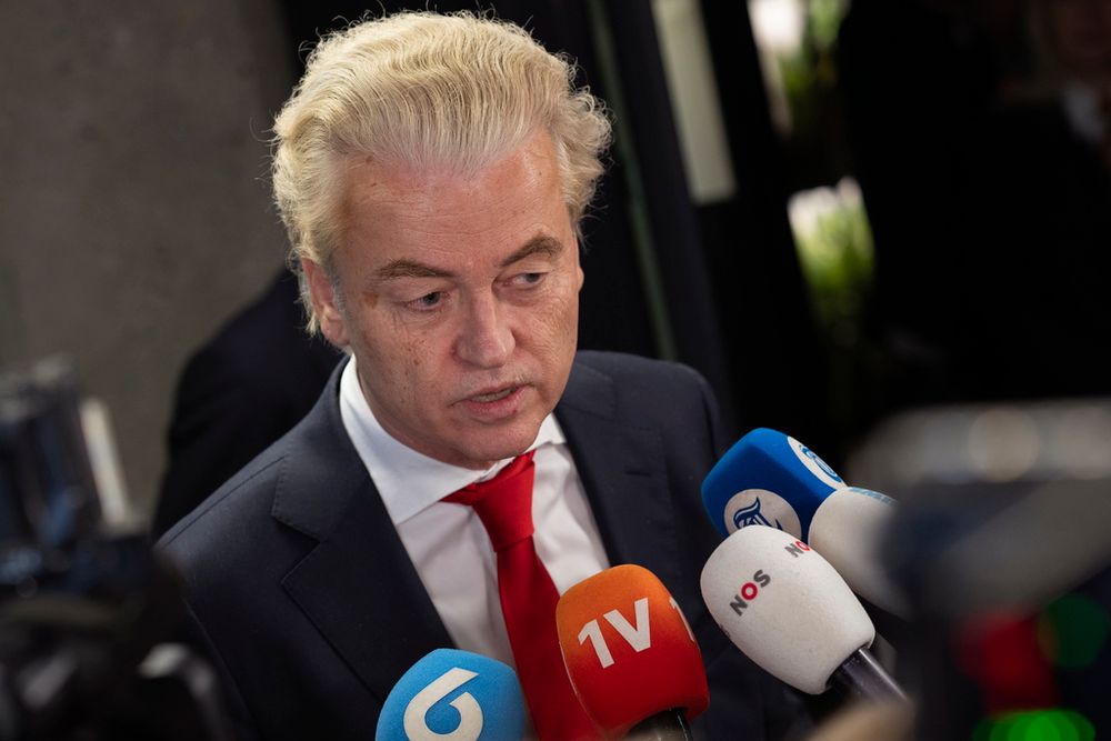 Geert Wilders, chef du Parti pour la liberté, le plus grand du Parlement hollandais