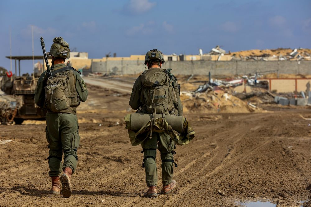 Israeli soldiers operating in Beit Lahia, in the northern Gaza Strip