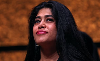 L’eurodéputée de La France insoumise Rima Hassan, à Montpellier, le 14 avril 2024.
