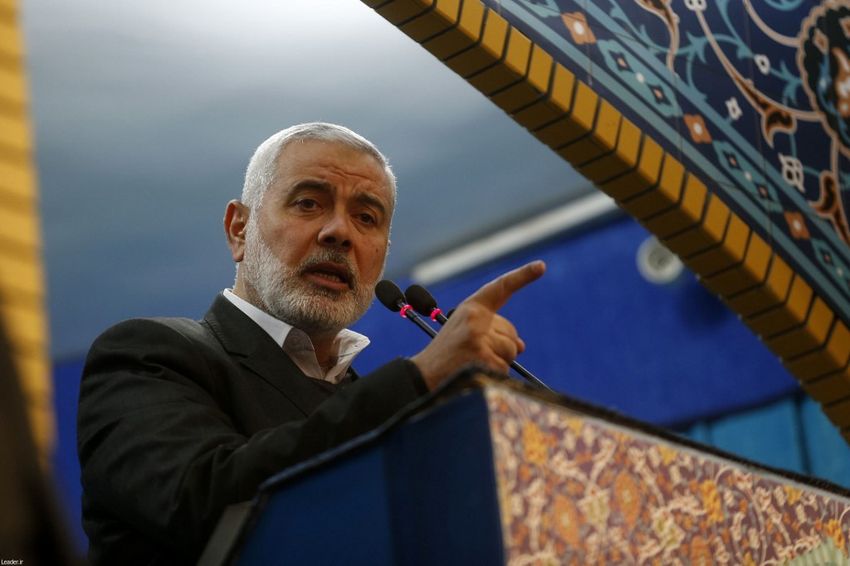 Ismail Haniyef, chef du Hamas, lors d'un discours à Téhéran, en Iran, le 6 janvier 2020.