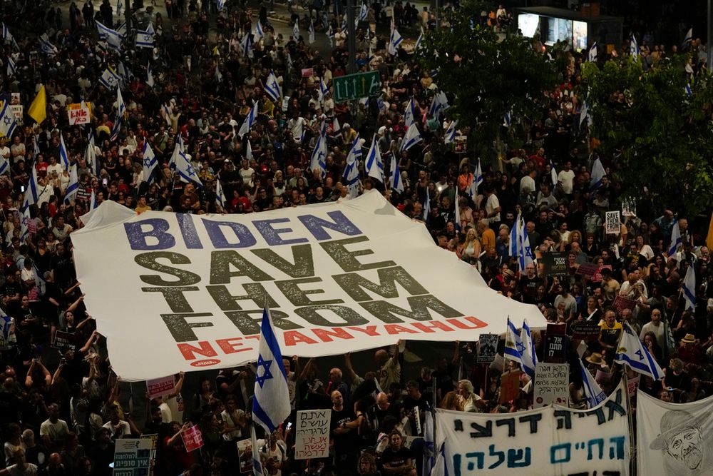 Manifestation pour la libération des otages à Tel Aviv le 1er juin 2024