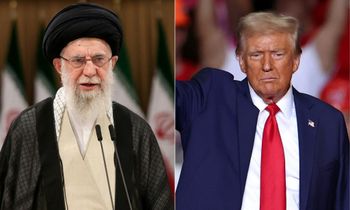 COMBO : L'Ayatollah Ali Khamenei et le président américain Donald Trump