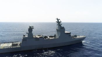 The Israeli Navy’s Sa'ar 6-class corvettes, off the coast of Israel.
