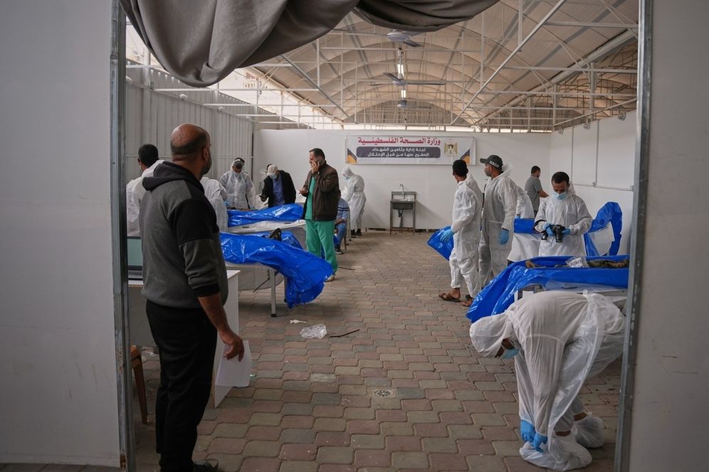 AP Photo/Abdel Kareem Hana Nasser Hospital in Khan Younis, Gaza Strip, Friday, Nov. 14, 2025.