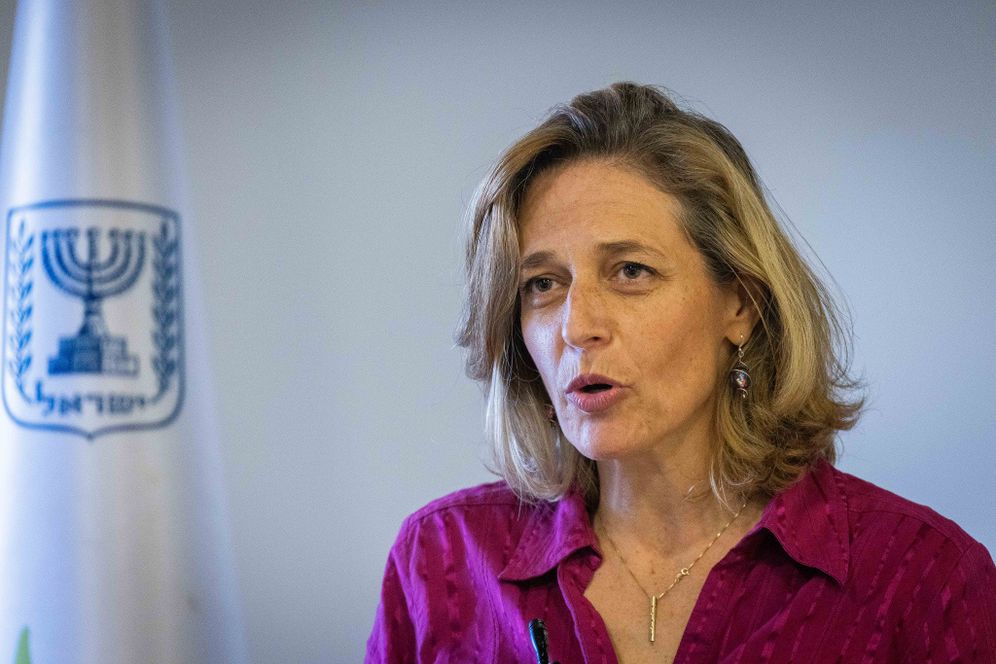 Dr. Sharon Alroy-Preis, head of public health services at the Health Ministry, speaks during a press conference in Jerusalem, on June 23, 2021.