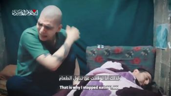 Hostages Yosef-Chaim Ohana and Elkana Bohbot in a Hamas video