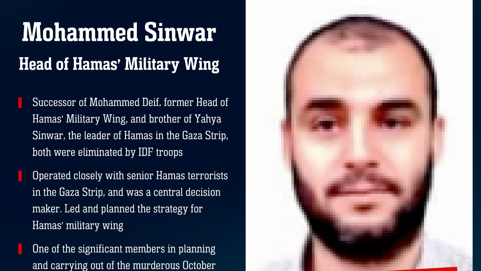 Gaza : le Hamas confirme la mort de Mohammed Sinwar, plus de trois mois après son élimination par Israël