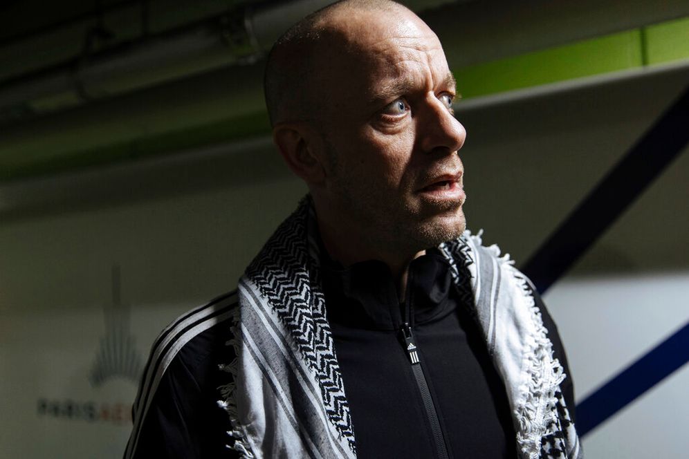 Palestinian-French lawyer Salah Hamouri at the Charles de Gaulle Airport in Paris, France.