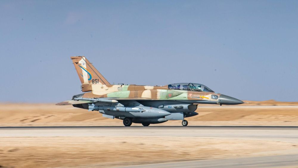 An Israeli fighter jet taking off to Yemen on January 10, 2025
