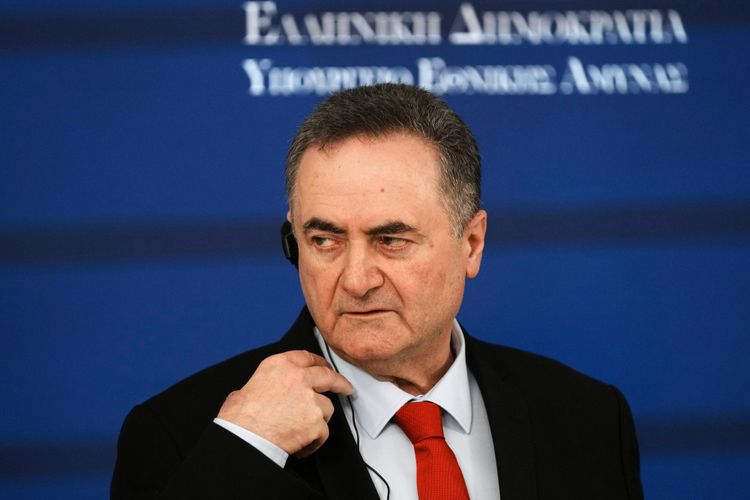 FILE -Israeli Defense Minister Israel Katz makes statements with his Greek counterpart Nikos Dendias after their meeting in Athens, Greece, Tuesday, Jan. 20, 2026. 
