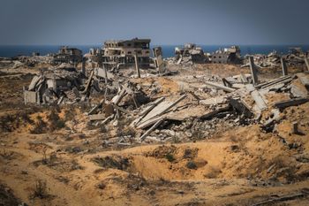 File phot of northern Gaza Strip, October 22, 2025. 

